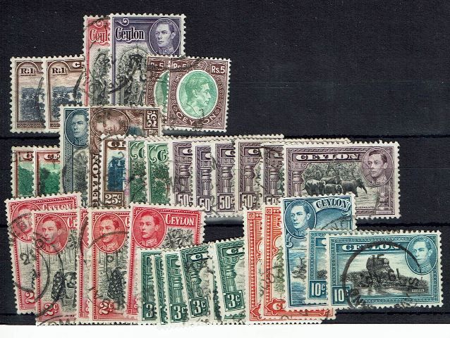 Image of Ceylon/Sri Lanka SG 386/97a FU British Commonwealth Stamp